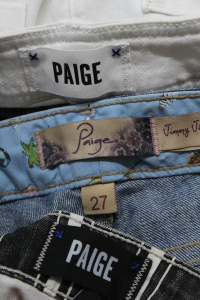 Paige Womens Denim Shorts Jeans Blue Black White Size 27 28 Lot 3