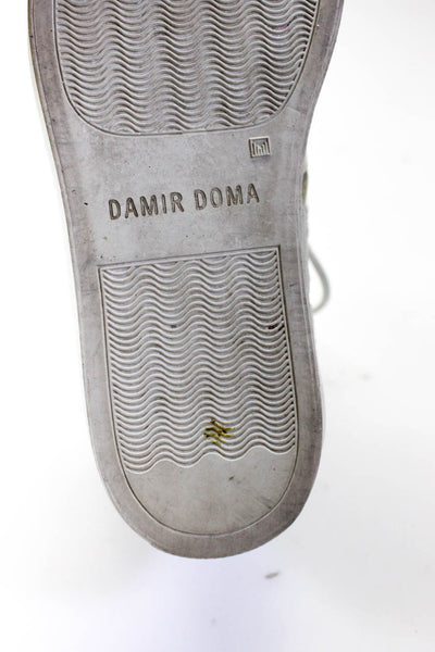 Damir Doma Womens Leather Cut Out High Top Sneakers Beige Ivory Size 5US 35EU