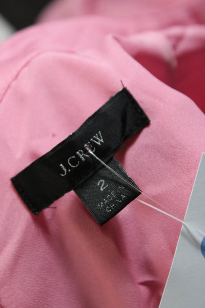 J Crew Women's Mock Neck Long Sleeves Mini Shift Dress Pink Size 2