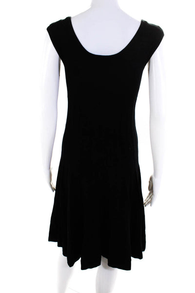 Donna Karan New York Womens Sleeveless A Line Midi Dress Black Size Small