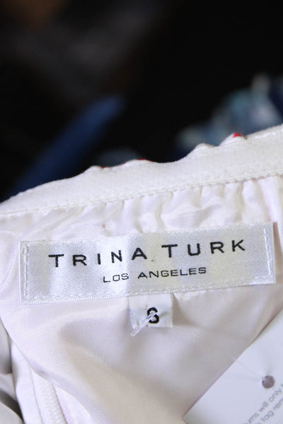 Trina Turk Womens Cotton Sweetheart Neck Mini Sheath Dress Multicolor Size 6