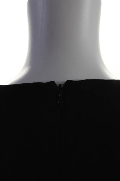 Ralph Lauren Womens Silk Round Neck Mini Sleeveless Blouson Dress Black Size 4