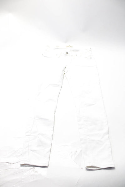Agolde Madewell Womens Mid High Rise Skinny Jeans White Blue Size 27 28 Lot 2