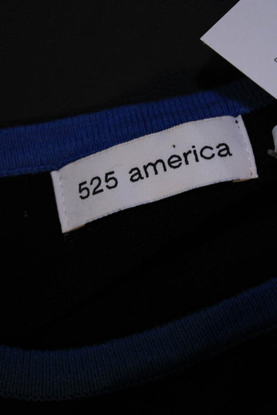 525 America Womens Color Block Long Sleeved Bodycon Mini Dress Blue Black Size S
