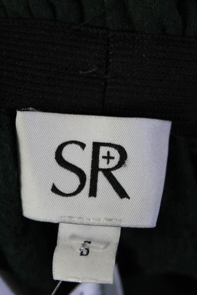SR Womens Cotton Ruched Elastic Waist Paisley Belt Tied Sweatpants Green Size S