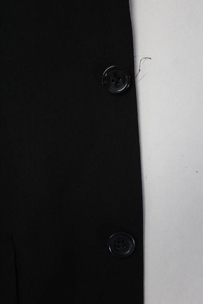 Club Monaco Mens Two Button Blazer Jacket Black Wool Size 36