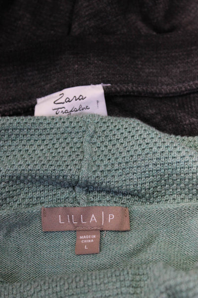 Zara Trafaluc Women's Sweater Vest Pencil Maxi Skirt Gray Green Size M L Lot 2