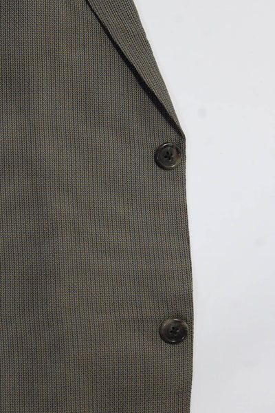 Hart Schaffner Marx Men's Two Button Long Sleeve Cotton Blazer Jacket Brown 40