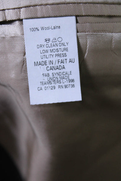 Ralph Ralph Lauren Mens Three Button Notched Lapel Blazer Jacket Brown Size 42R