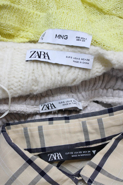 MNG Zara Womens Sweaters Shirt Sweatpants Size Small Extra Small Lot 4