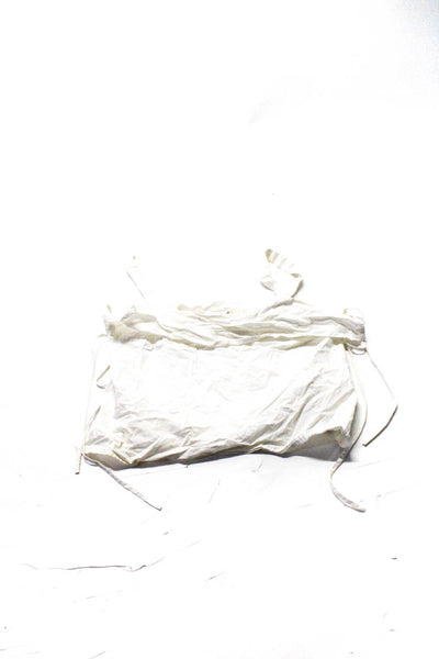 Club Monaco Madewell Womens Cotton Cropped Blouse White Black Size XS XXS, Lot 2