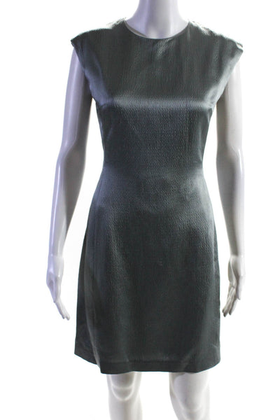 Theory Women's Sleeveless Knee Length Sheath Dress Icy Gray Size 0