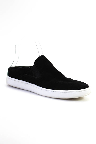 Vince Womens Suede Slip On Sneakers Black Size 7