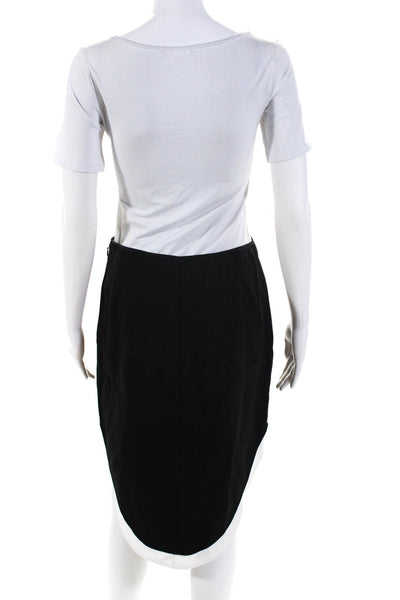 Rag & Bone Women's Round Hem Knee Length Pencil Skirt Black Size 2