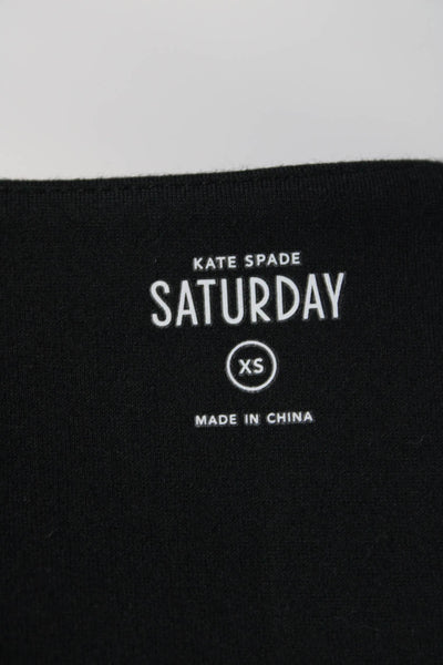 Kate Spade Saturday Women's Long Sleeve Basic Crewneck Tee Black Size XS