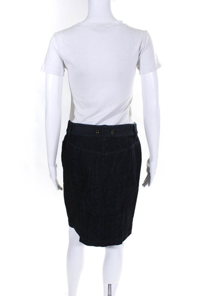 J Crew Free People Womens Cotton Denim Pencil Skirt Sweater Blue Size 4 M Lot 2
