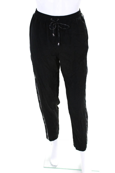 Jonathan Simkhai Barneys New York Womens Silk Drawstring Pants Black Size Small
