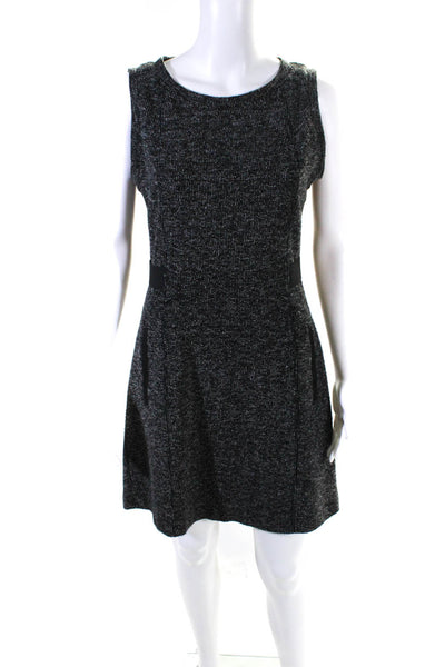 Theory Women's Cotton Blend Sleeveless A Line Casual Dress Black Size S