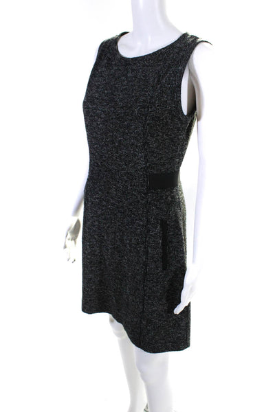 Theory Women's Cotton Blend Sleeveless A Line Casual Dress Black Size S