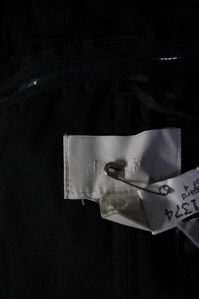 J Crew Womens Silk Pleated Texture Back Zipped Sleeveless Maxi Gown Black Size 4