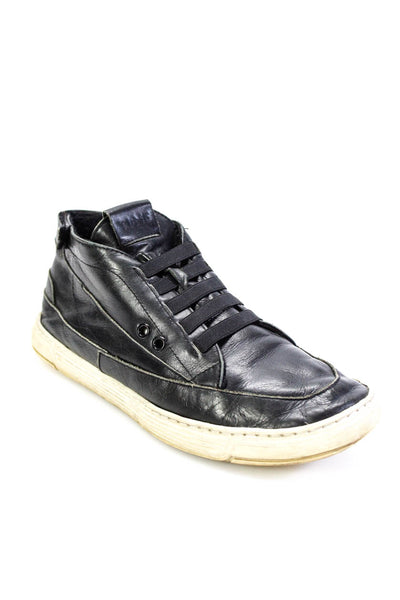 TI:ME  Womens Leather High Top Sneakers Black Size 8.5