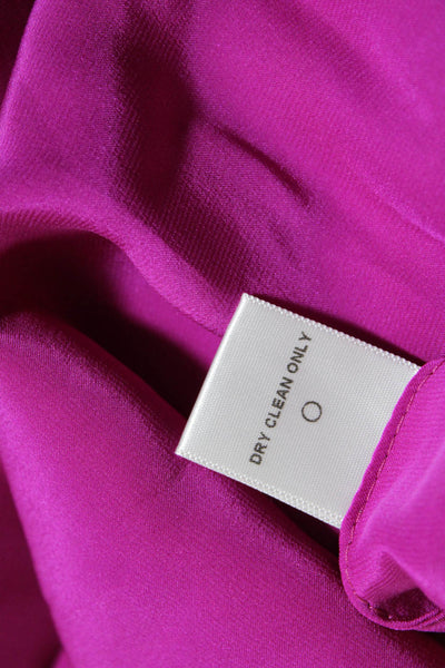 Twelfth Street by Cynthia Vincent Womens Silk Bubble Hem Midi Skirt Pink Size M