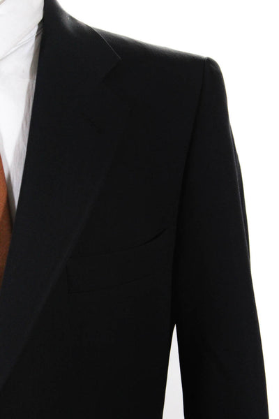 Hickey Freeman Mens 100% Wool Slim Two Button Blazer Suit Jacket Navy Size 42R