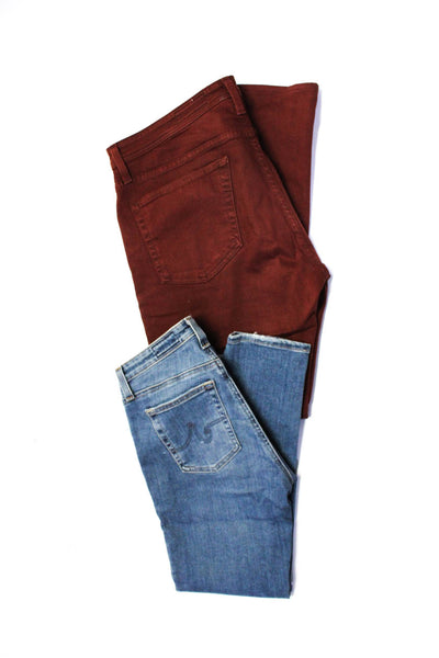 AG-ED Denim Womens Cotton Mid-Rise Ankle Denim Jeans Blue Brown Size 27 36 Lot 2