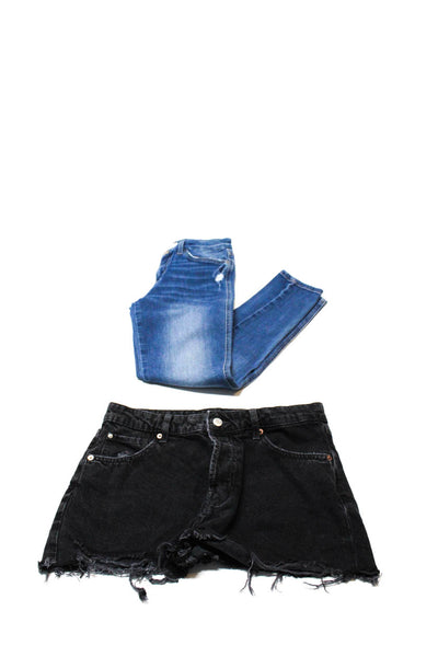 Flying Monkey H&M Women's Distressed Skinny Jeans Blue Black, Size 25 4, Lot 2