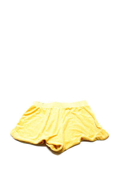 Nike Splits 59 We Womens Yellow Cotton High Waisted Terry Shorts Size L M Lot 3