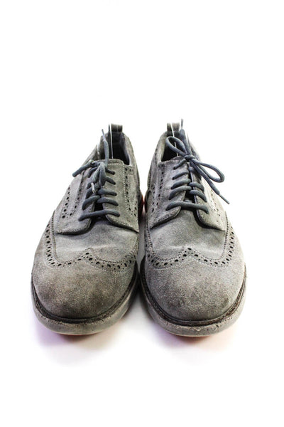 Cole Haan Grandevolution Mens Suede Lace Up Oxford Shoes Gray Size 10 Medium