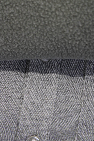 George Men's Button Down Shirt Crewneck Sweater Gray Green Size S M Lot 2