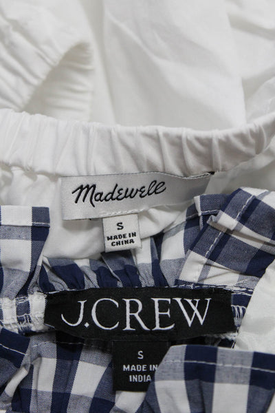 J Crew Madewell Womens Skirt Blue Checker Sleeveless Blouse Top Size S Lot 2