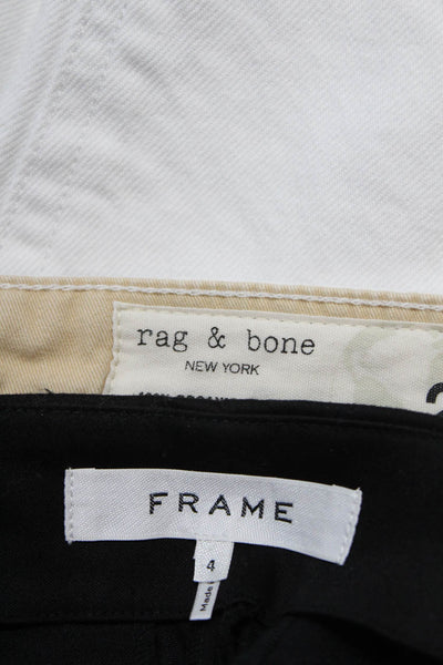 Frame Rag & Bone Jeans Womens Black Cotton High Rise Dress Pants Size 4 27 lot 2