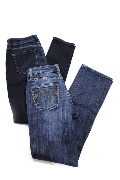 Mavi Jeans Womens Mid Rise Slim Boot Cut Jeans Dark Blue Size 25/32 24/30 Lot 2