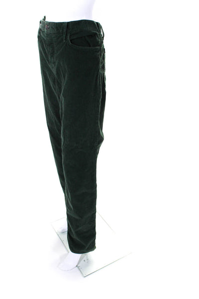Vince Theory Womens Corduroy Straight Leg Pants Top Green Navy Size 36 XL Lot 2