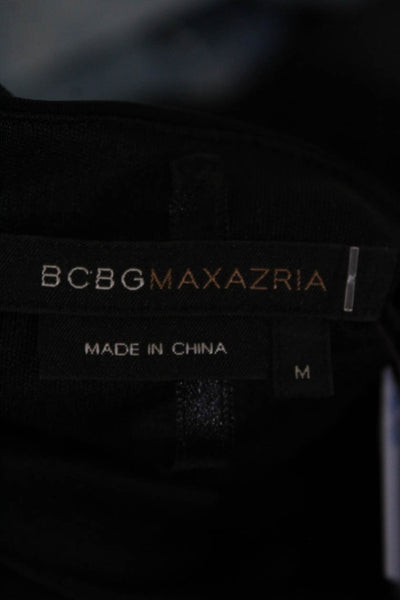 BCBGMAXAZRIA Womens Halter Embellished Sleeveless Drop Waist Dress Size M