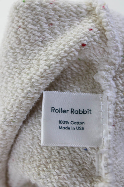 Roller Rabbit Women's Long Sleeve Crew Neck Cotton Pullover Sweatshirt White XS