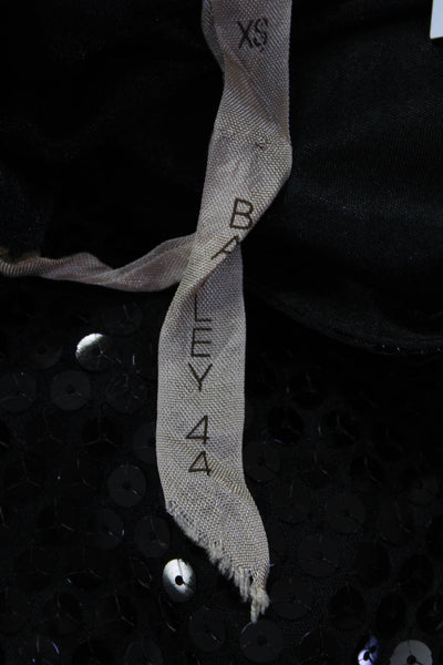 Bailey 44 Womens Knit Sequined Scoop Neck Mini Tank Dress Black Size XS