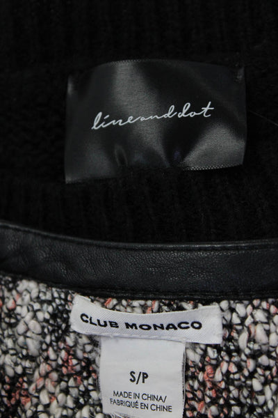 Club Monaco Line And Dot Womens Sweaters Cardigan Black Size S Lot 2