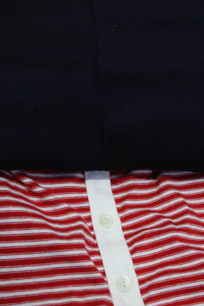 J Crew Women's Lined Wool Flat Front Slacks Navy Blue Red White Size 14, Lot 2