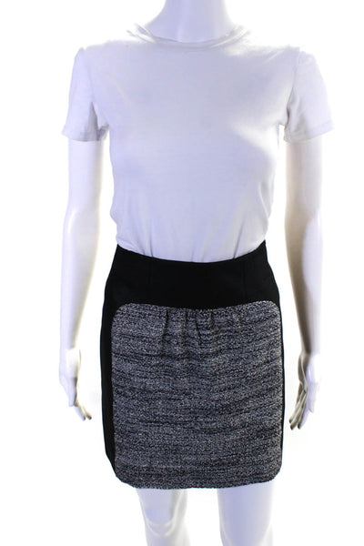 Comptoir Des Cotonniers Womens Hook Front Skirt Suit Gray Black Size XS Small