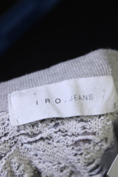 IRO Jeans Womens Cotton Long Sleeve Crewneck Thin Sweater Heather Gray Size S