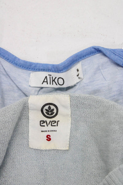 ATKO Ever Womens Blouse Top Sweater Blue Size M S Lot 2