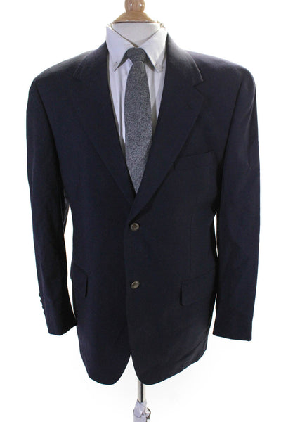 Charter Club Men's Wool Cashmere Two- Button Lined Suit Blazer Blue Size 40