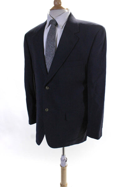 Charter Club Men's Wool Cashmere Two- Button Lined Suit Blazer Blue Size 40