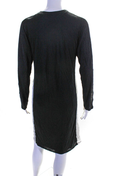 Reed Krakoff Women's Long Sleeve Knee Length Casual Dress Black Size M