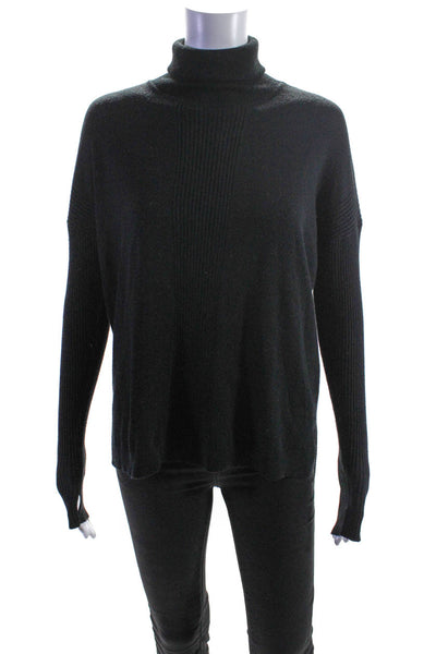 Feel The Piece Women's Long Sleeve Turtleneck Pullover Sweater Black One Size
