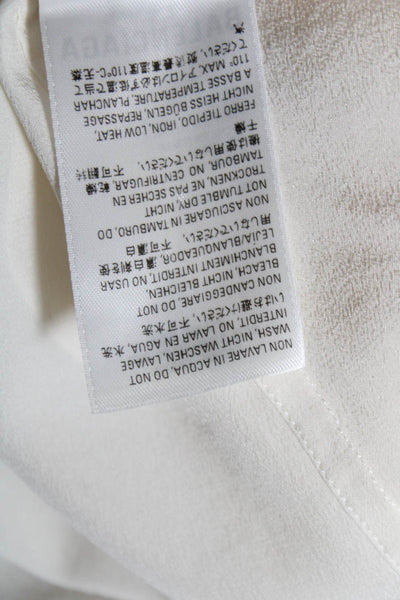 Balenciaga Womens Worldwide Retail Therapy Oversize Silk Shirt Ivory Size FR 34