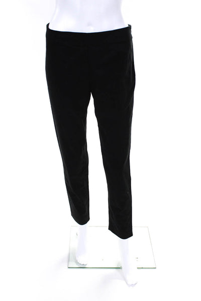 Love Moschino Cotton Embroidered Logo Slim Fit Trousers Black Size 6